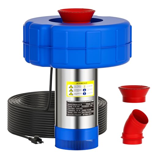BOFEKTE Pond Fountain Aerator Water Pump with Float and Anchor Ropes detail photo 2