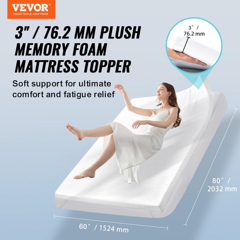 03467 Unbranded Full Size 3-Inch Gel Memory Foam M detail photo 2