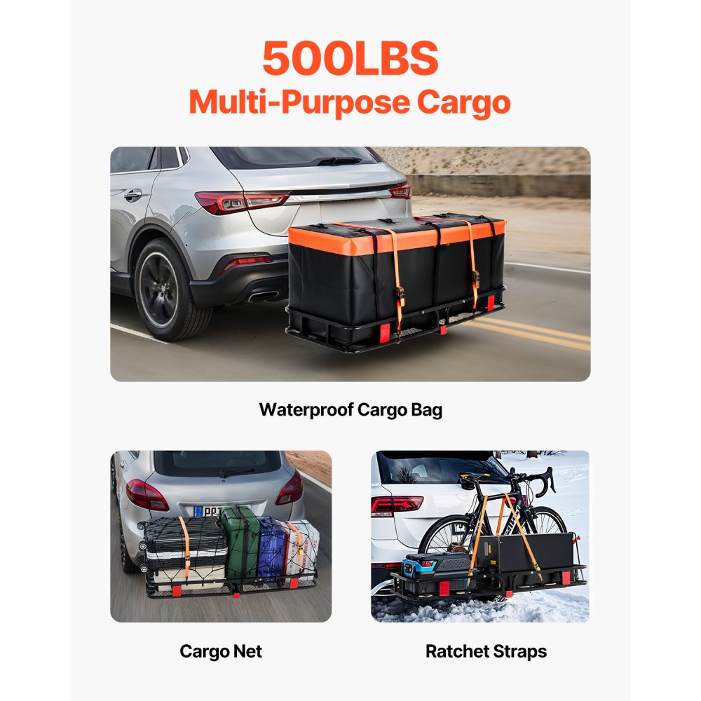 03013 VEVOR Hitch Cargo Carrier 500 lbs Capacity F detail photo 2