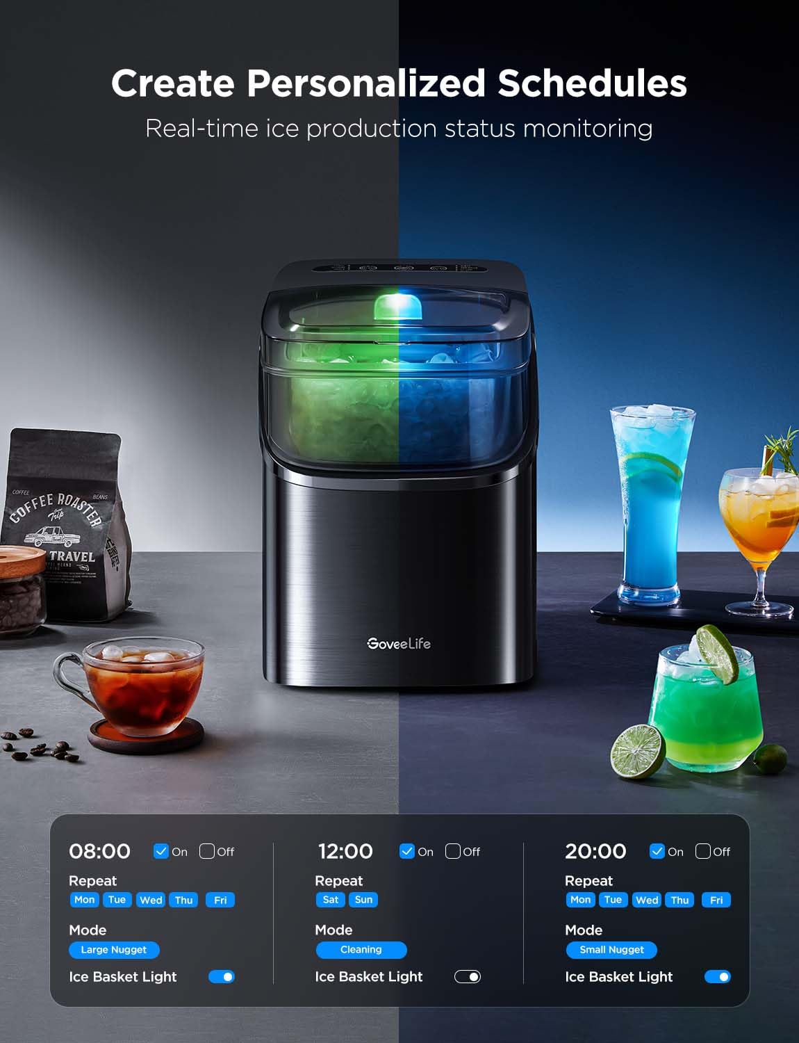 03408 GoveeLife Smart Countertop Ice Maker Kitchen detail photo 6