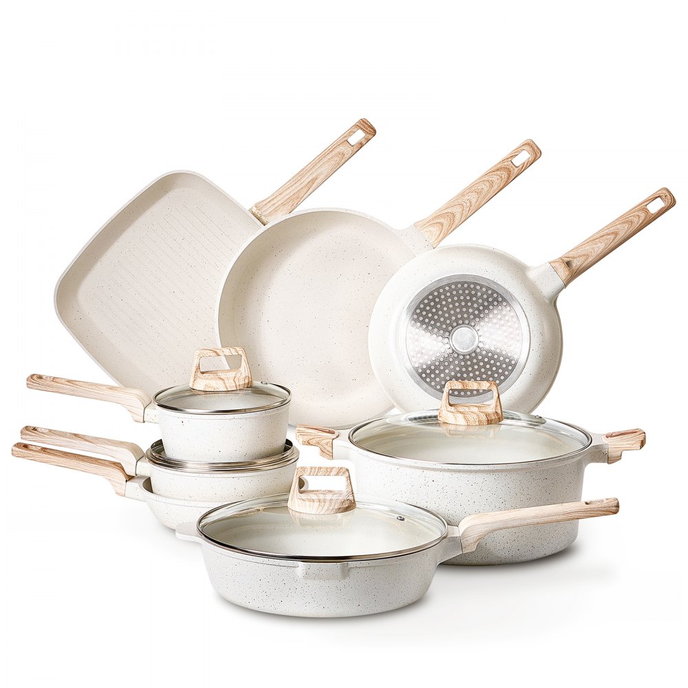 Bazova 24-PC Ceramic Nonstick Pots and Pans Set Cookware Collection detail photo 12