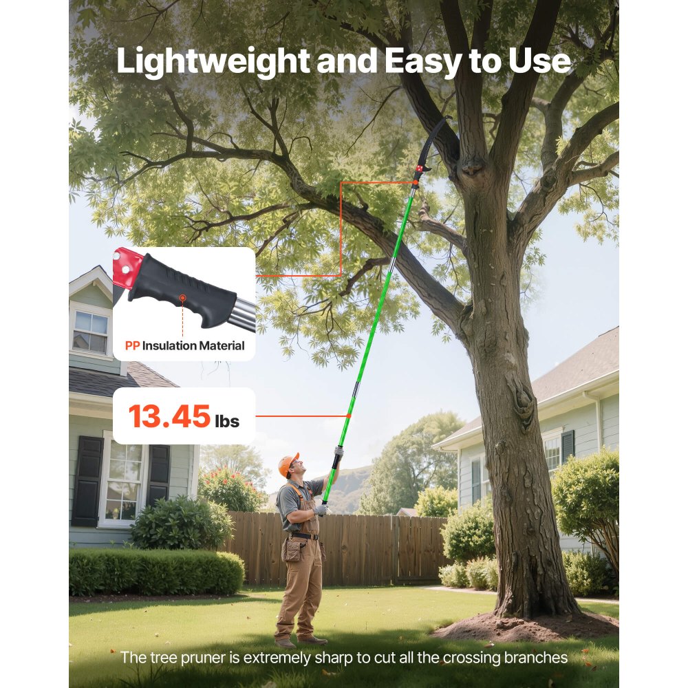 02631 VEVOR Extension Pole Saw / Tree Pruner Set w detail photo 3