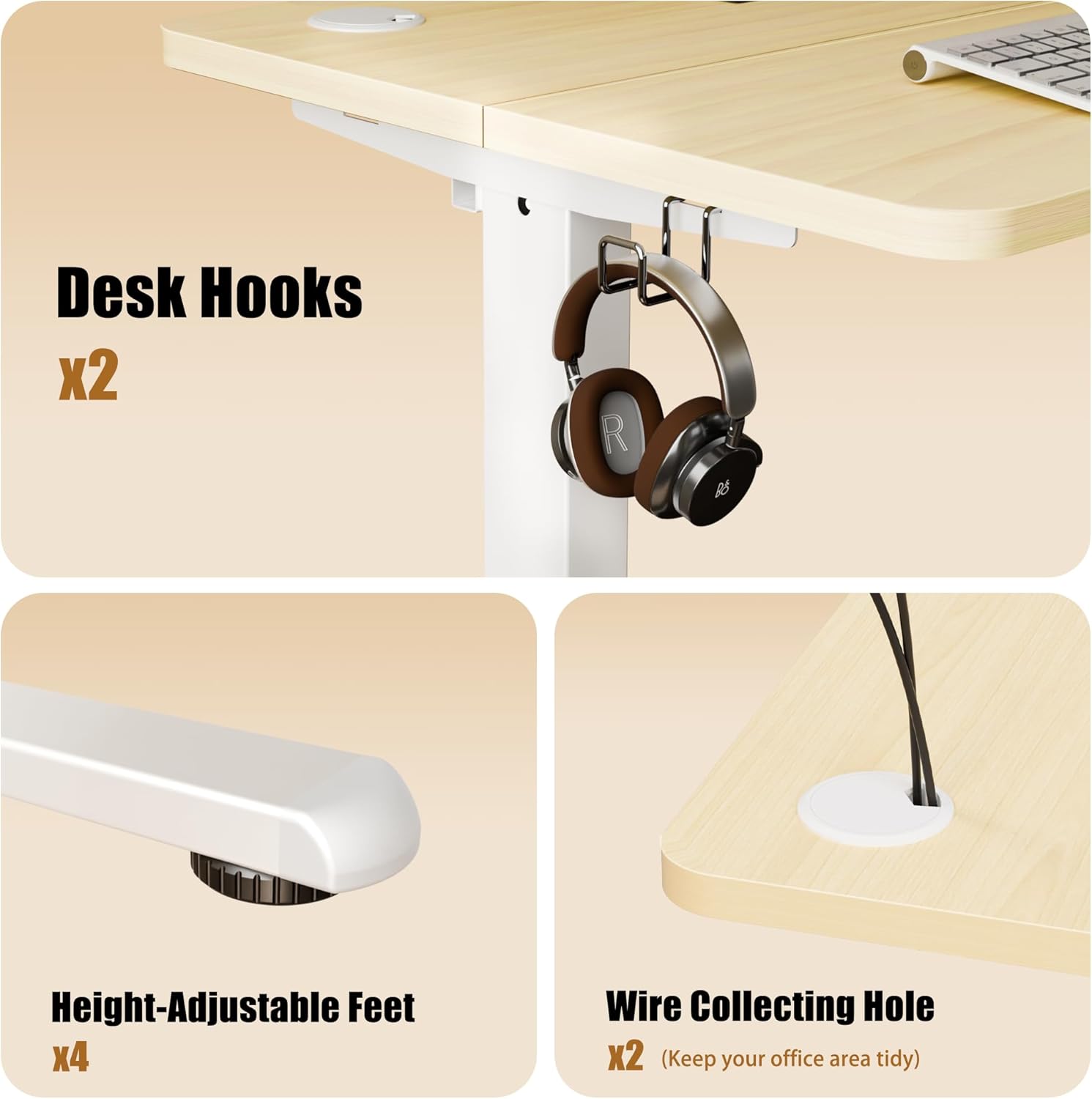 02891 BSQ Electric Standing Desk ESD01-80A Adjusta detail photo 8