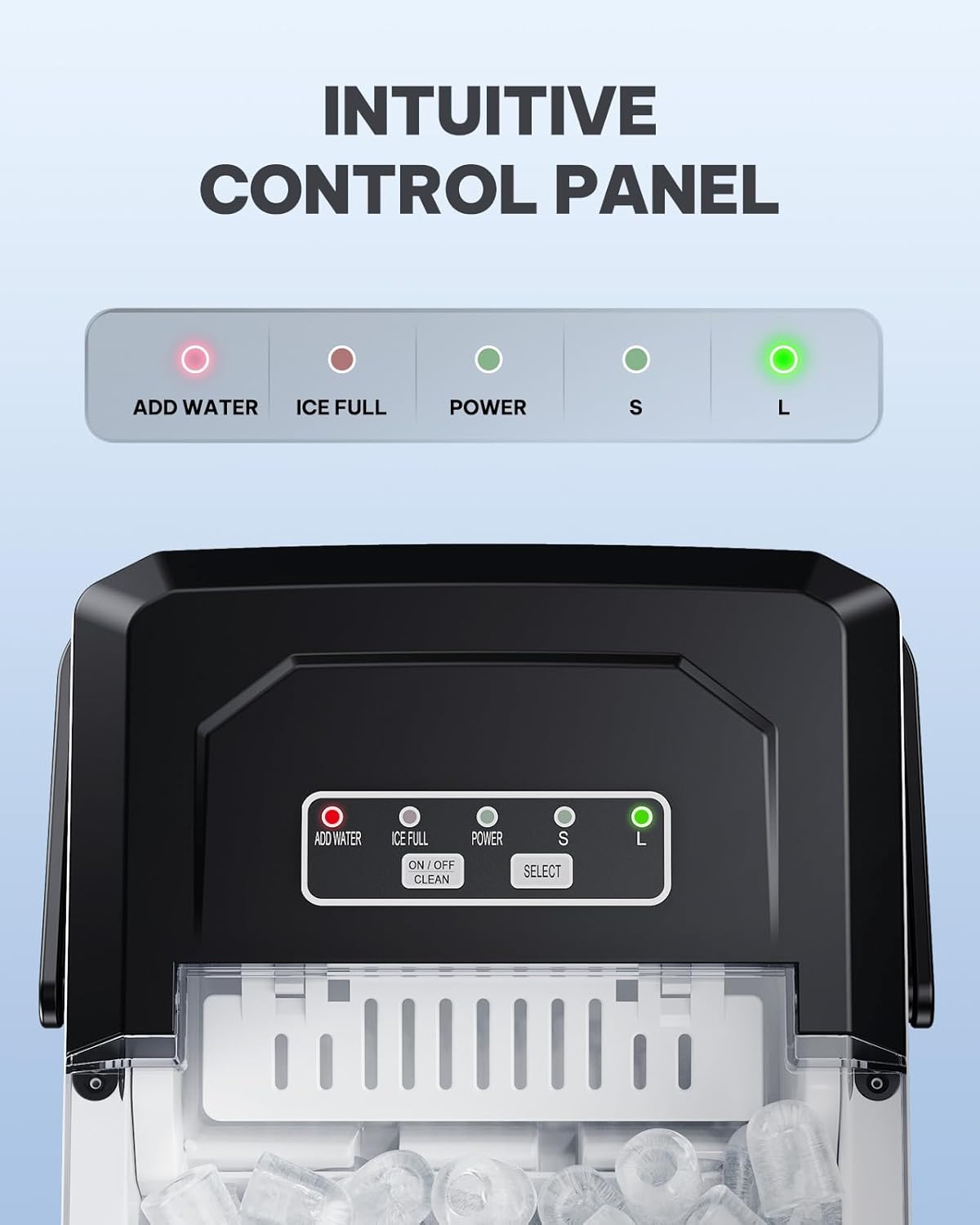 02874 Silonn Countertop Ice Maker SLIM21B Portable detail photo 5