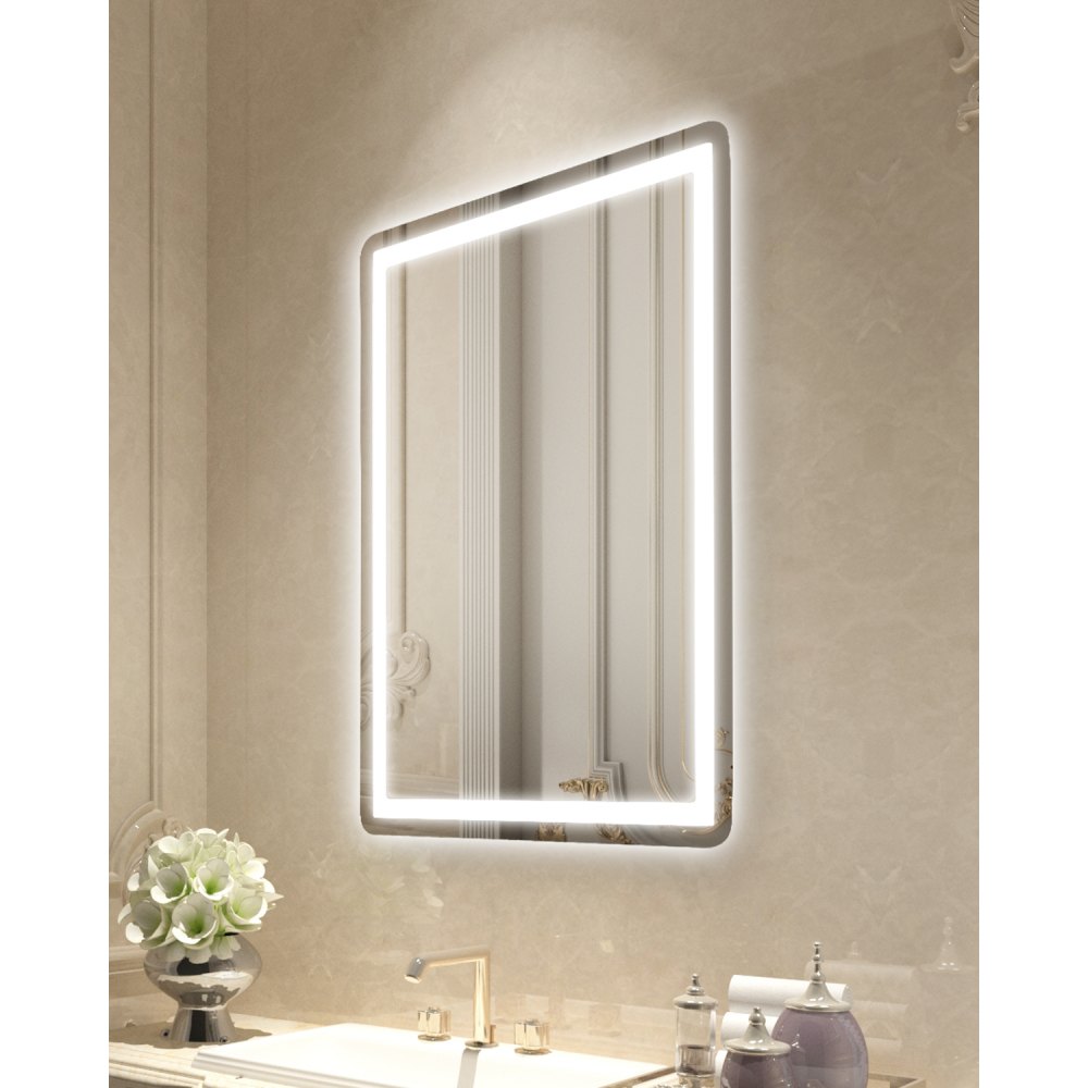 02913 LED Lighted Bathroom Vanity Mirror with Powe, stock photo — view 1