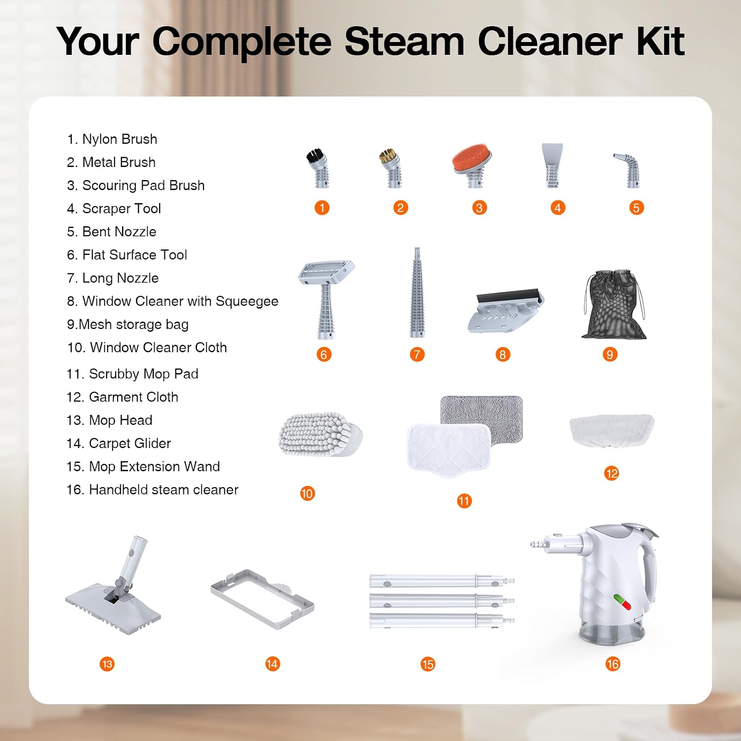 02900 ScrubWiz Steam Mop and Handheld Steamer 10-i detail photo 2