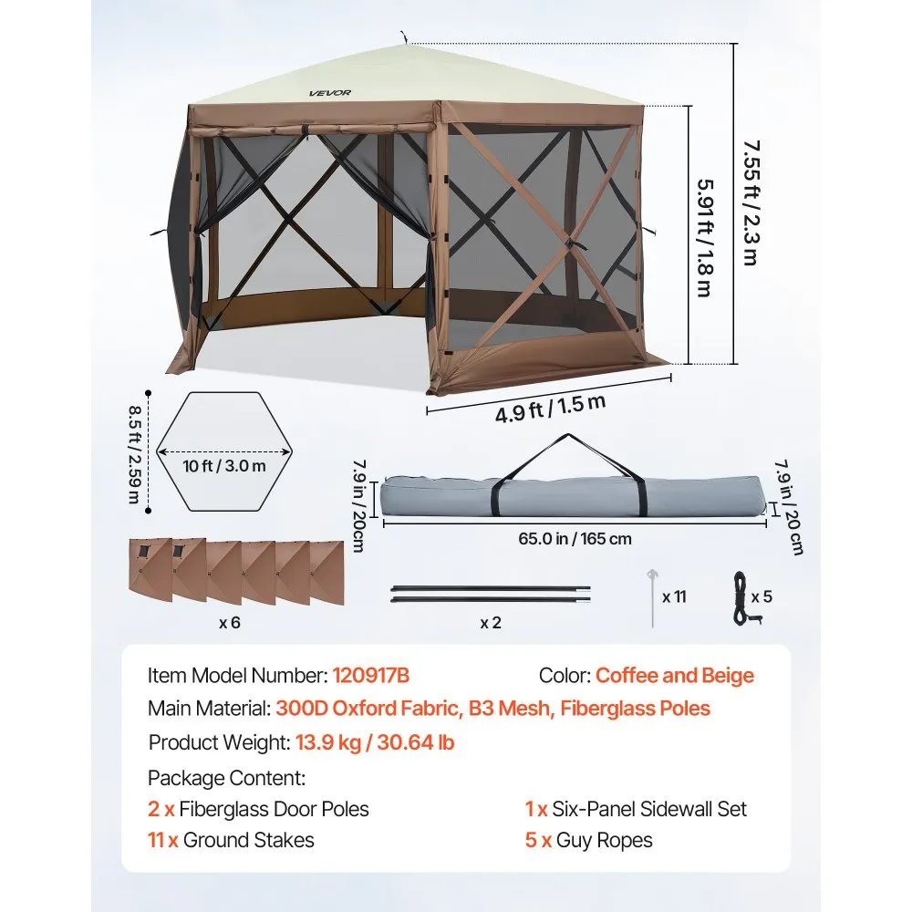 02585 VEVOR Camping Gazebo Screen Tent Models FY-0 detail photo 7