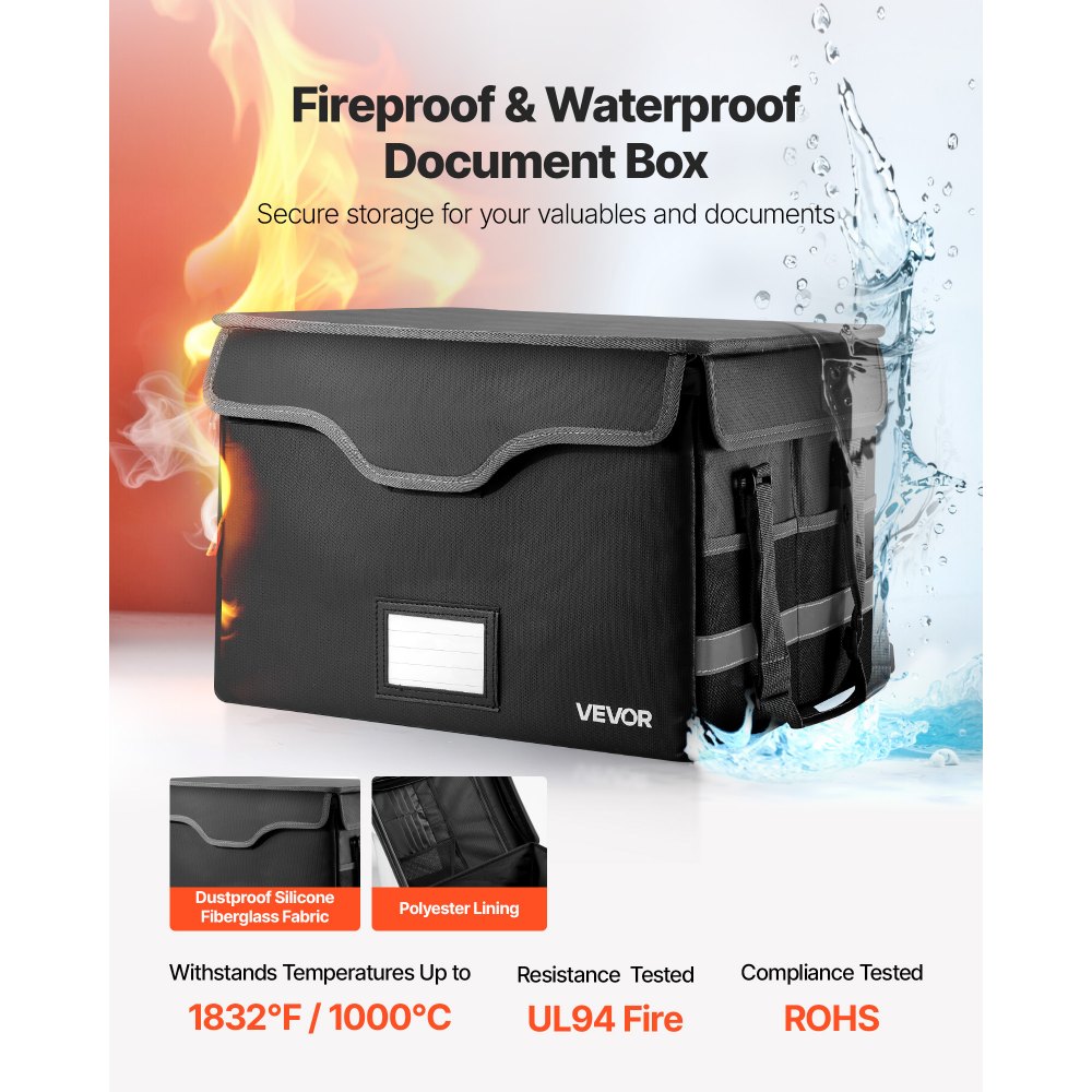02848 VEVOR Fireproof Document Bag with Combinatio detail photo 3
