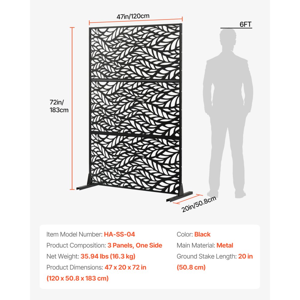 03302 Metal Privacy Screen Fence Panel Outdoor Gar detail photo 7