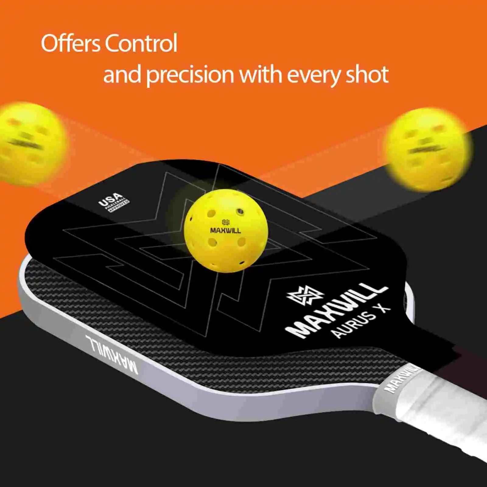 02875 MAXWILL Aurus X Pickleball Paddle MARX2F Spo detail photo 6