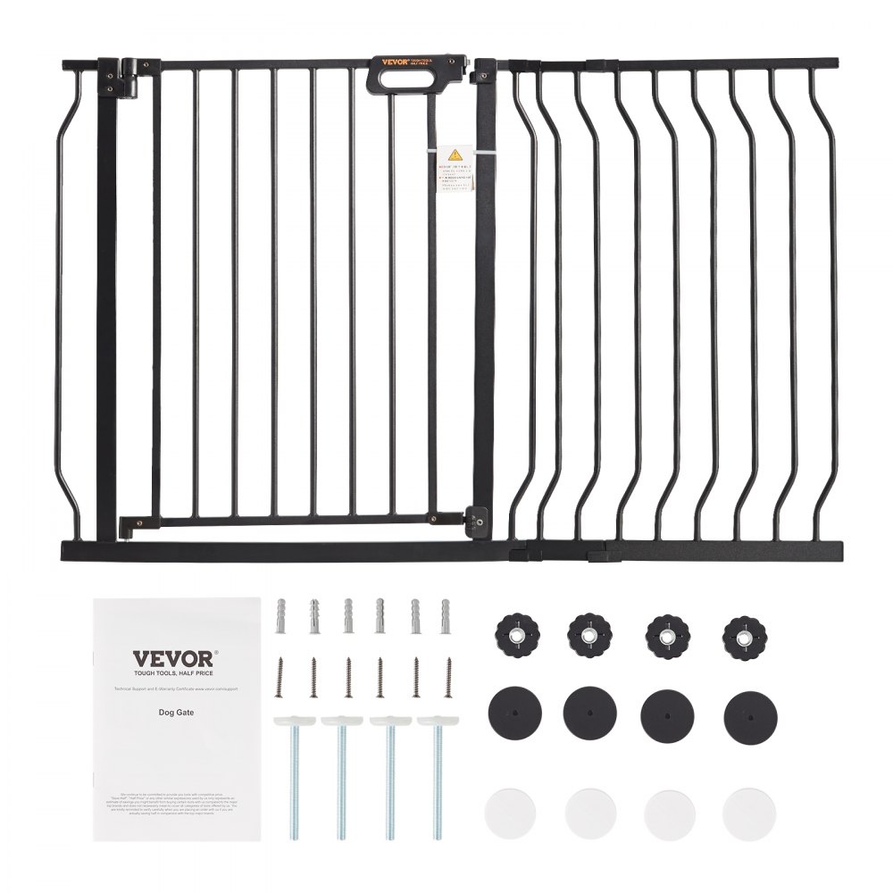 MLBER Child Safety Door Barrier Model DR003-61230-B Black Metal Gate detail photo 9