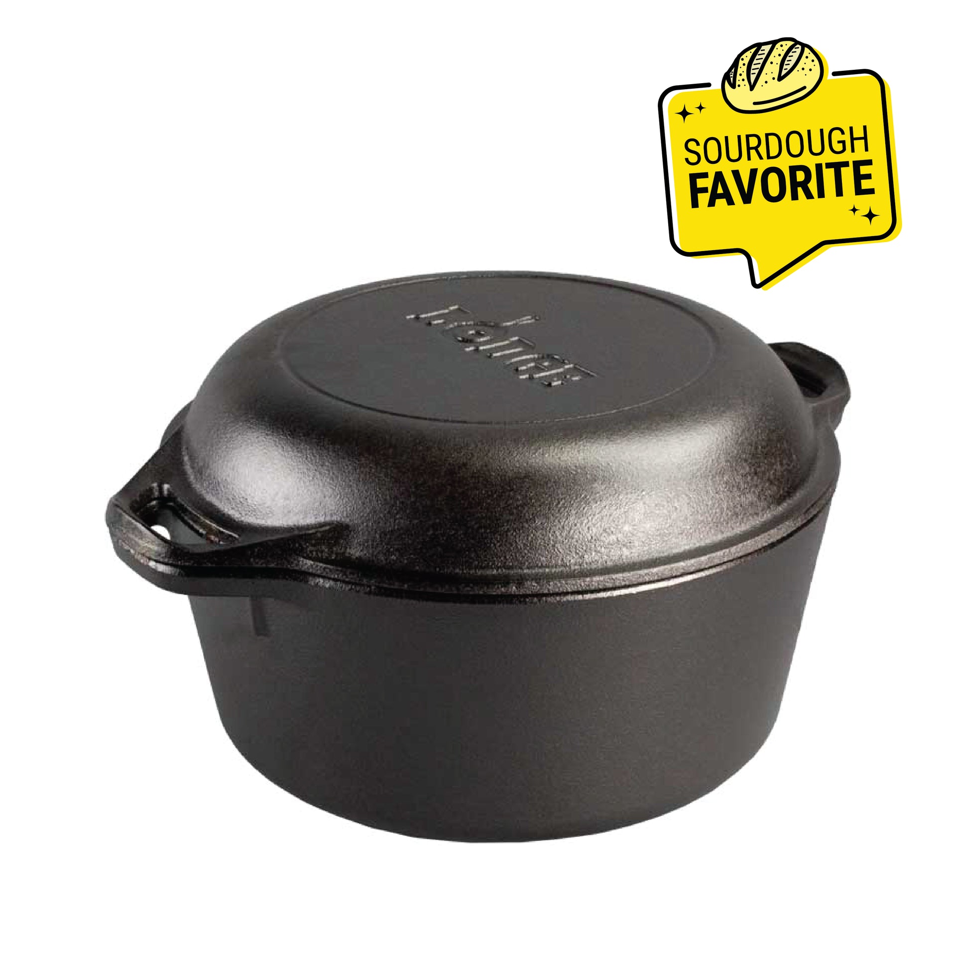 02890 Lodge 5 Quart Cast Iron Double Dutch Oven Co, stock photo — view 1