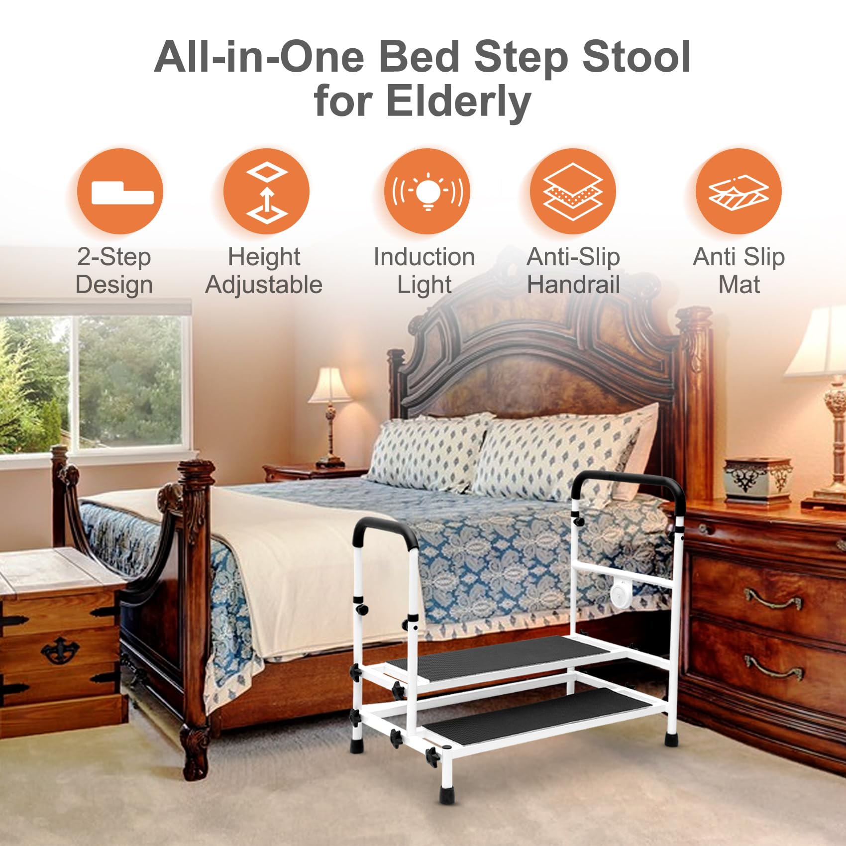 03126 HOMDABO Bed Rails for Elderly Bed Assist Gra, stock photo — view 1