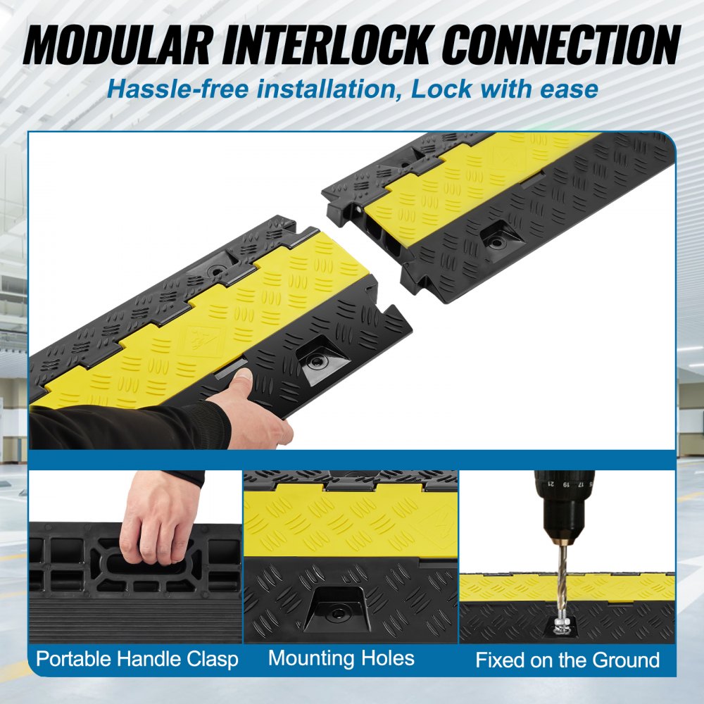 03141 VEVOR Heavy Duty Cable Protector Ramp 2 Chan detail photo 6