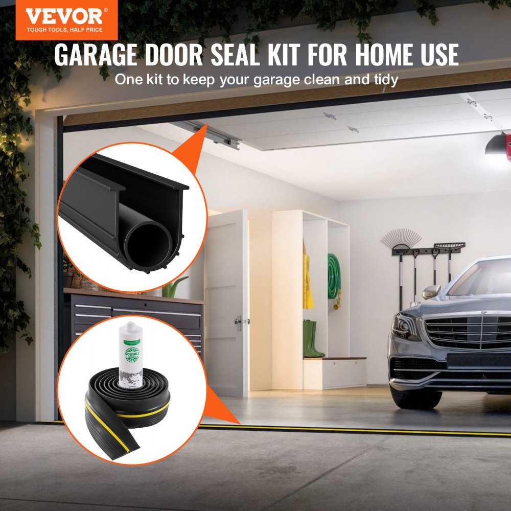 02573 VEVOR Door Seals Set Rolled Black Weatherstr detail photo 2