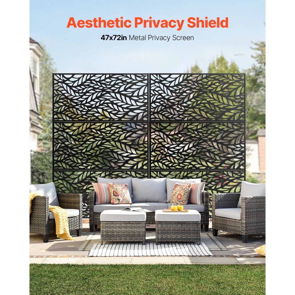 03302 Metal Privacy Screen Fence Panel Outdoor Gar detail photo 2
