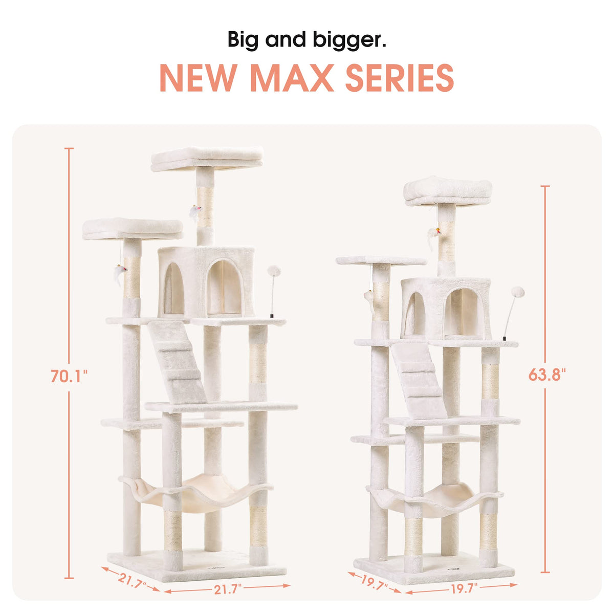 02909 MWPO US0130 MAX Multi-Level Cat Tree Tower w detail photo 2
