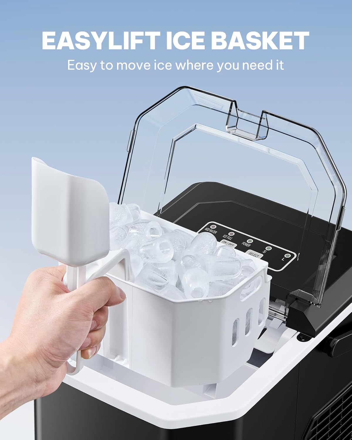 02874 Silonn Countertop Ice Maker SLIM21B Portable detail photo 2