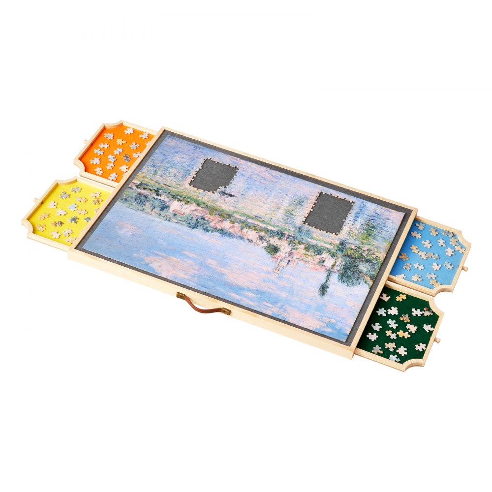 03510 Wooden Jigsaw Puzzle Board with Lazy Susan a detail photo 9