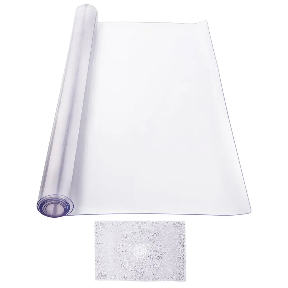 02576 Clear PVC Table Mat Protector Transparent De detail photo 9