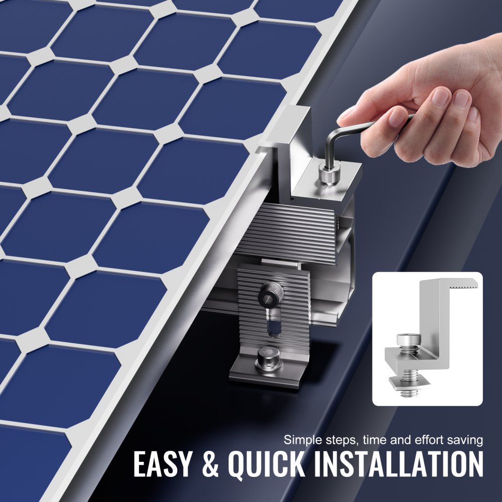 02635 Black Solar-Panel Mounting Rails with End Ca detail photo 4