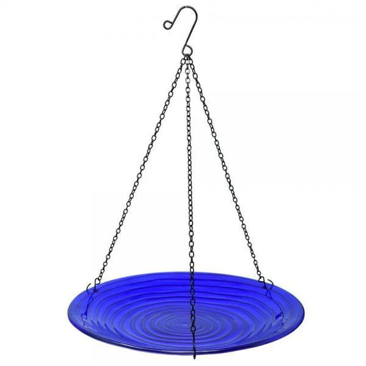 03377 Hanging Glass Bird Bath for Outdoors with Bl, stock photo — view 1