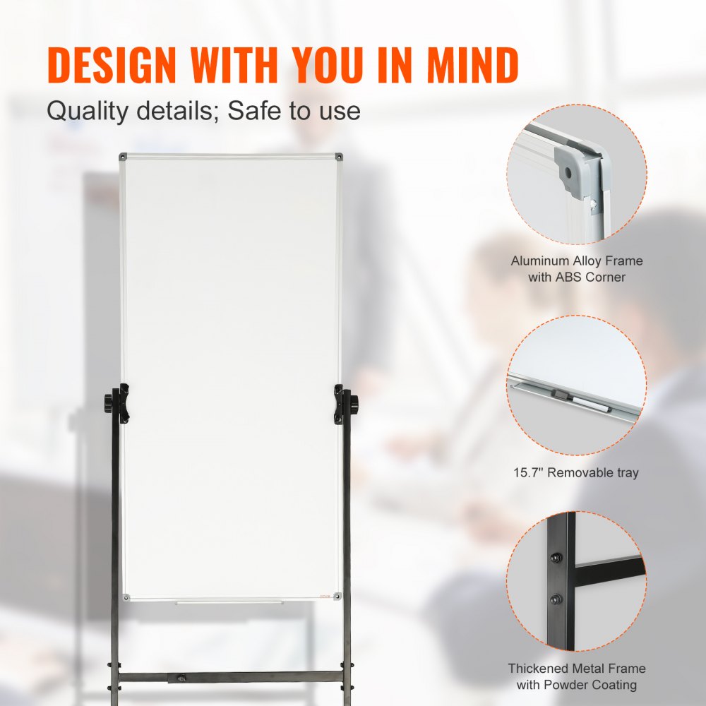 VEVOR S86-SQ-3248 White Board Writing Surface Office Board detail photo 6