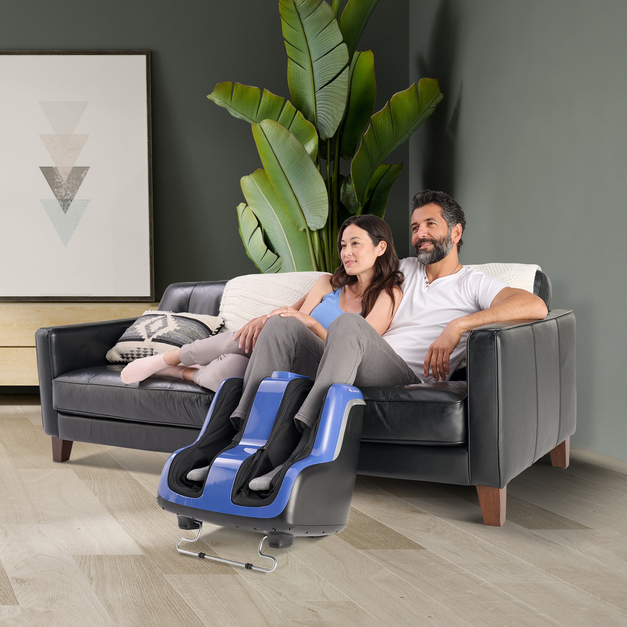 Human Touch Reflex SOL Plus Foot and Calf Massager Blue, stock photo — view 1