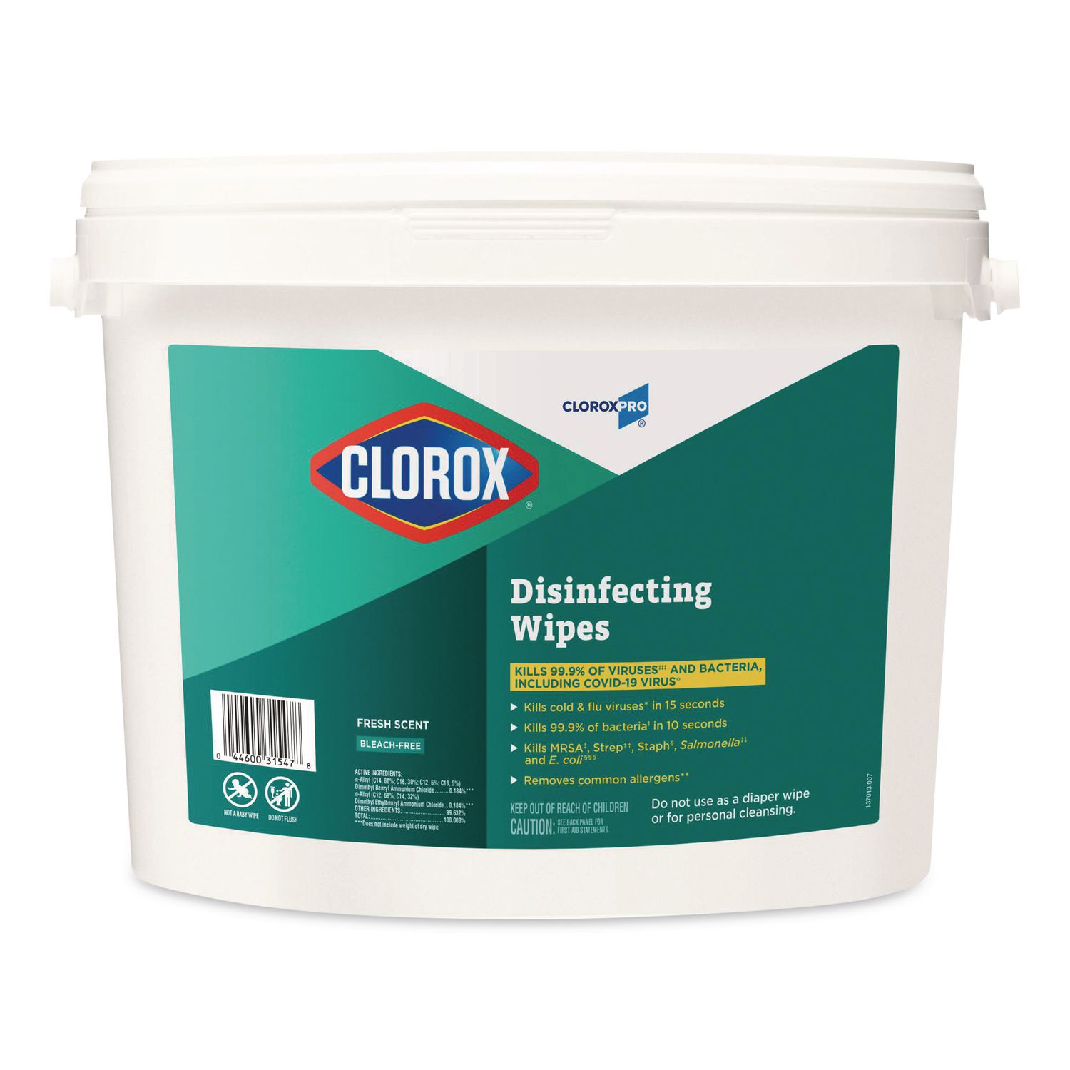 03448 CloroxPro Disinfecting Wipes Bucket Fresh Sc detail photo 2