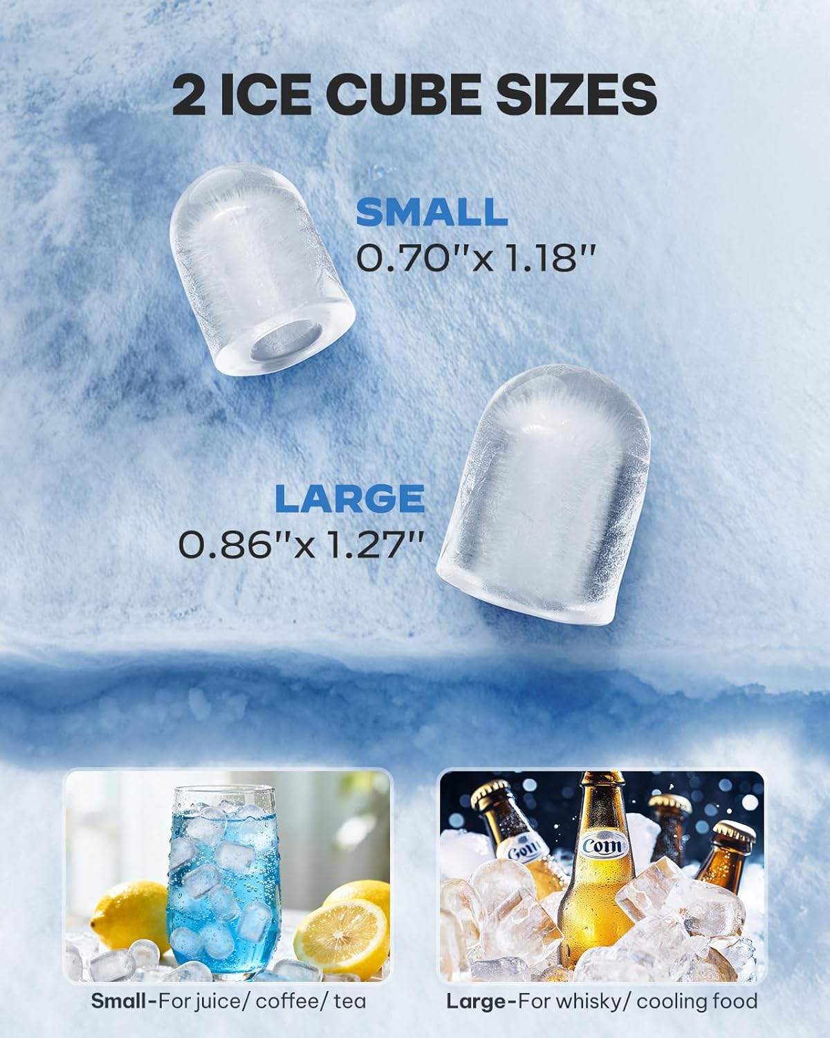 02874 Silonn Countertop Ice Maker SLIM21B Portable detail photo 9