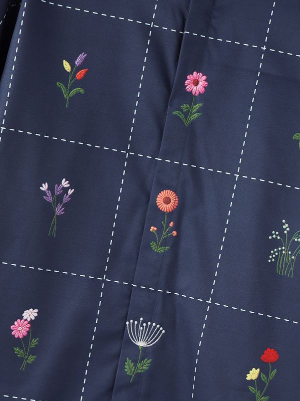 01313 Men's Traditional Chinese Style Floral Print detail photo 7