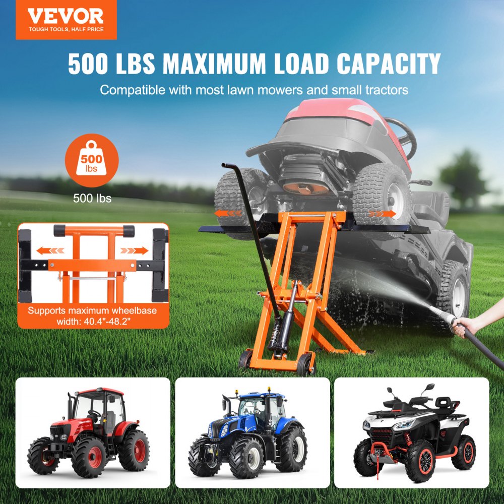 02963 VEVOR SX2806 500-Lb Hydraulic Lawn Mower Lif detail photo 2