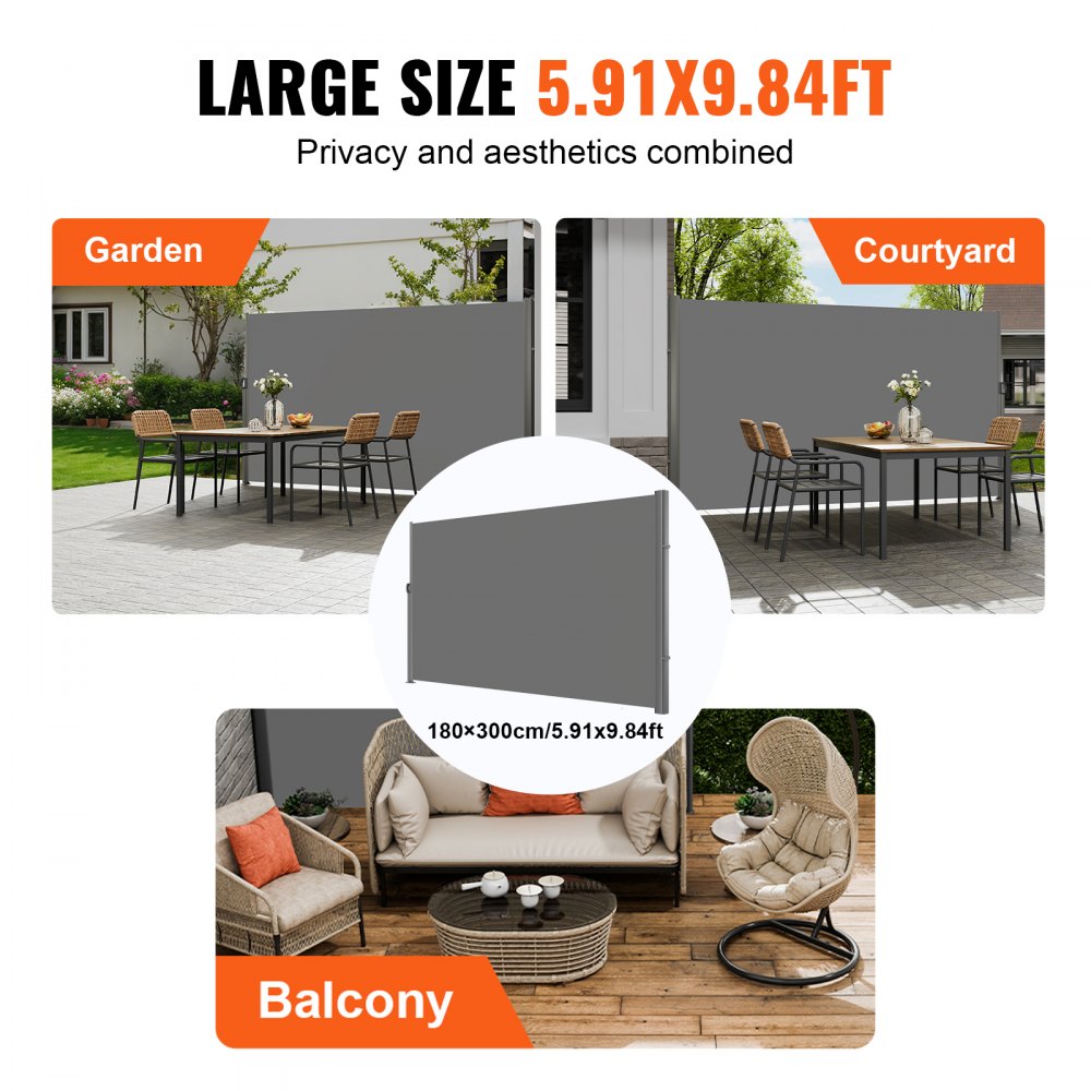 03517 Retractable Side Awning 110 x 71 Inch Patio detail photo 6