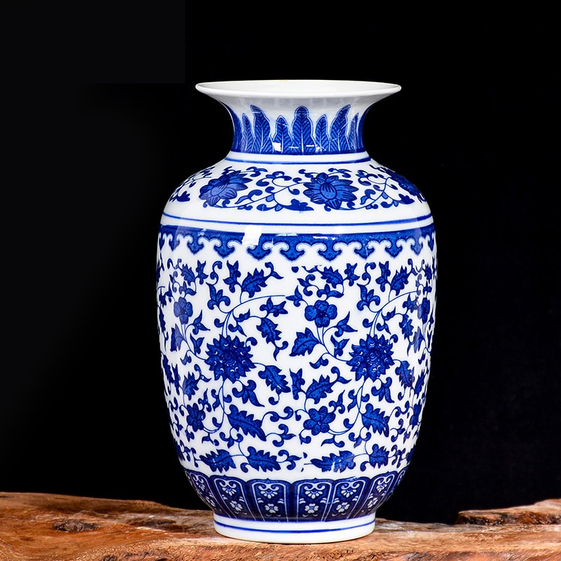 03508 Chinese Blue And White Porcelain Floral Desi detail photo 2