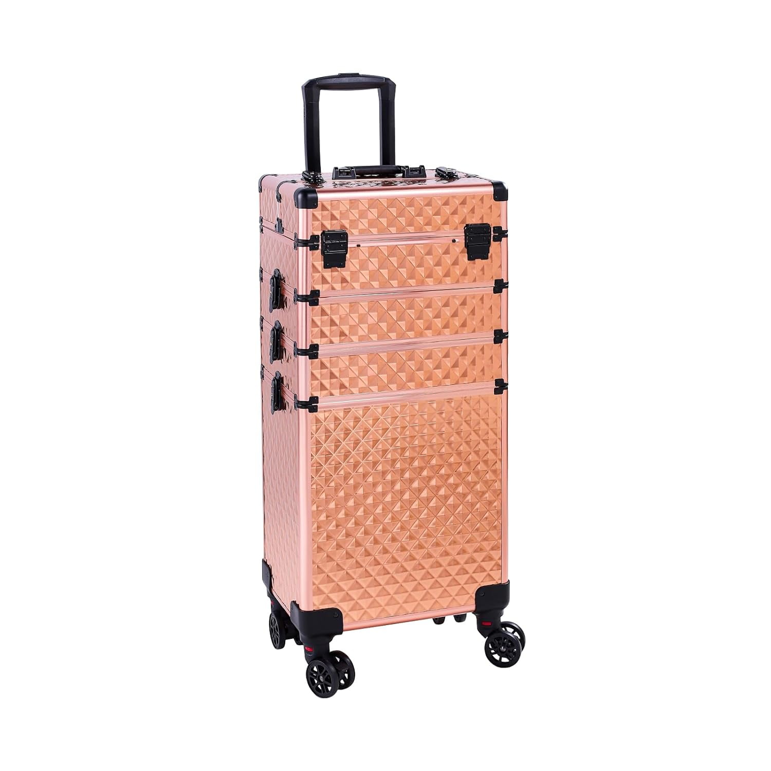 03410 SAFESHOWER 4-in-1 Rolling Makeup Train Case, stock photo — view 1