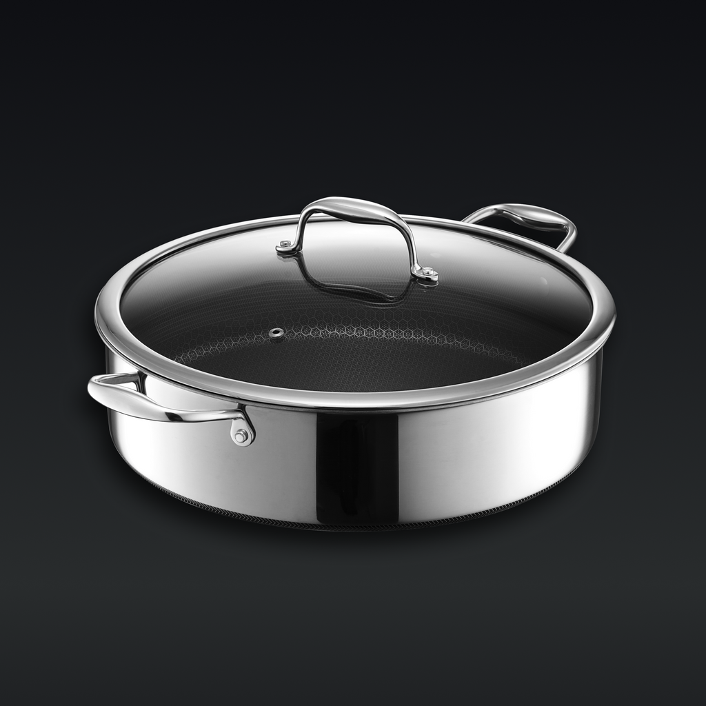 03124 HexClad Hybrid Deep Saute Pan Chicken Fryer detail photo 2