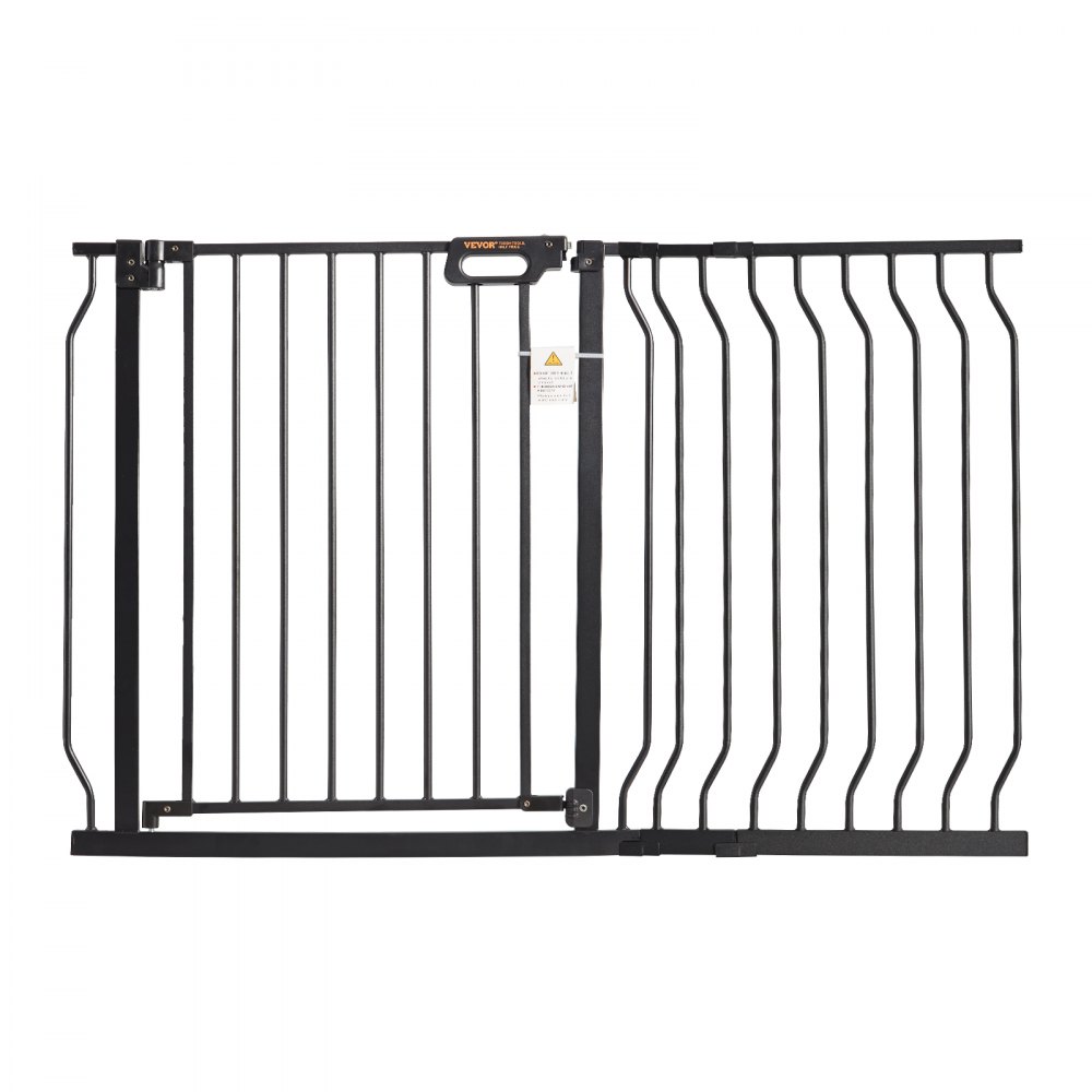 MLBER Child Safety Door Barrier Model DR003-61230-B Black Metal Gate detail photo 10