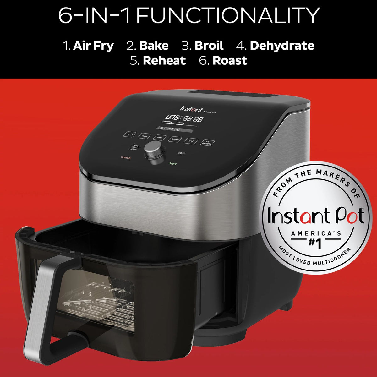 03155 Instant Pot Vortex Plus 6-in-1 Air Fryer Wit detail photo 2
