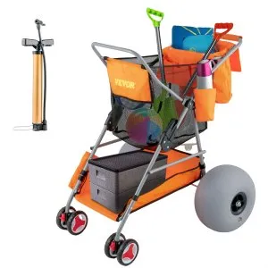 02561 VEVOR Orange Beach Cart with 12-Inch Balloon, stock photo — view 1