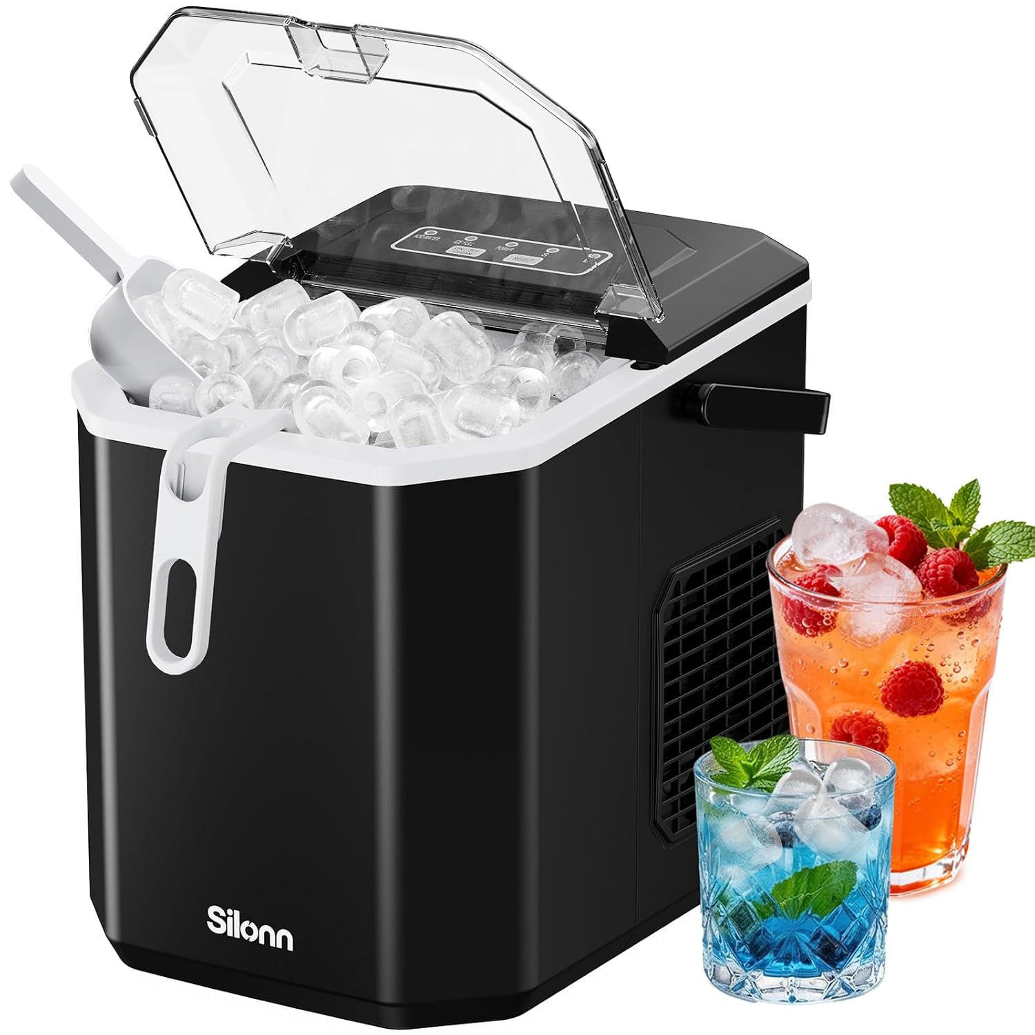 02874 Silonn Countertop Ice Maker SLIM21B Portable, stock photo — view 1
