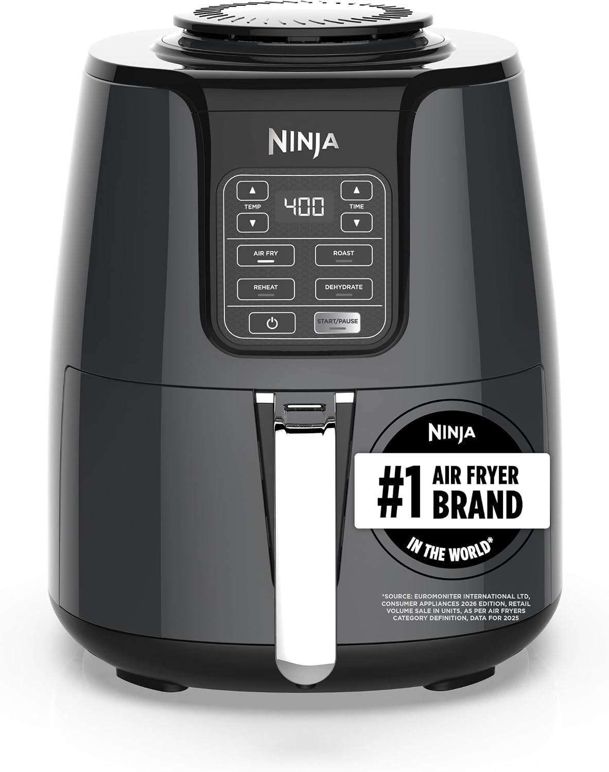 Ninja AF101 Air Fryer 4-Quart Dark Gray Countertop Kitchen Appliance, stock photo — view 1