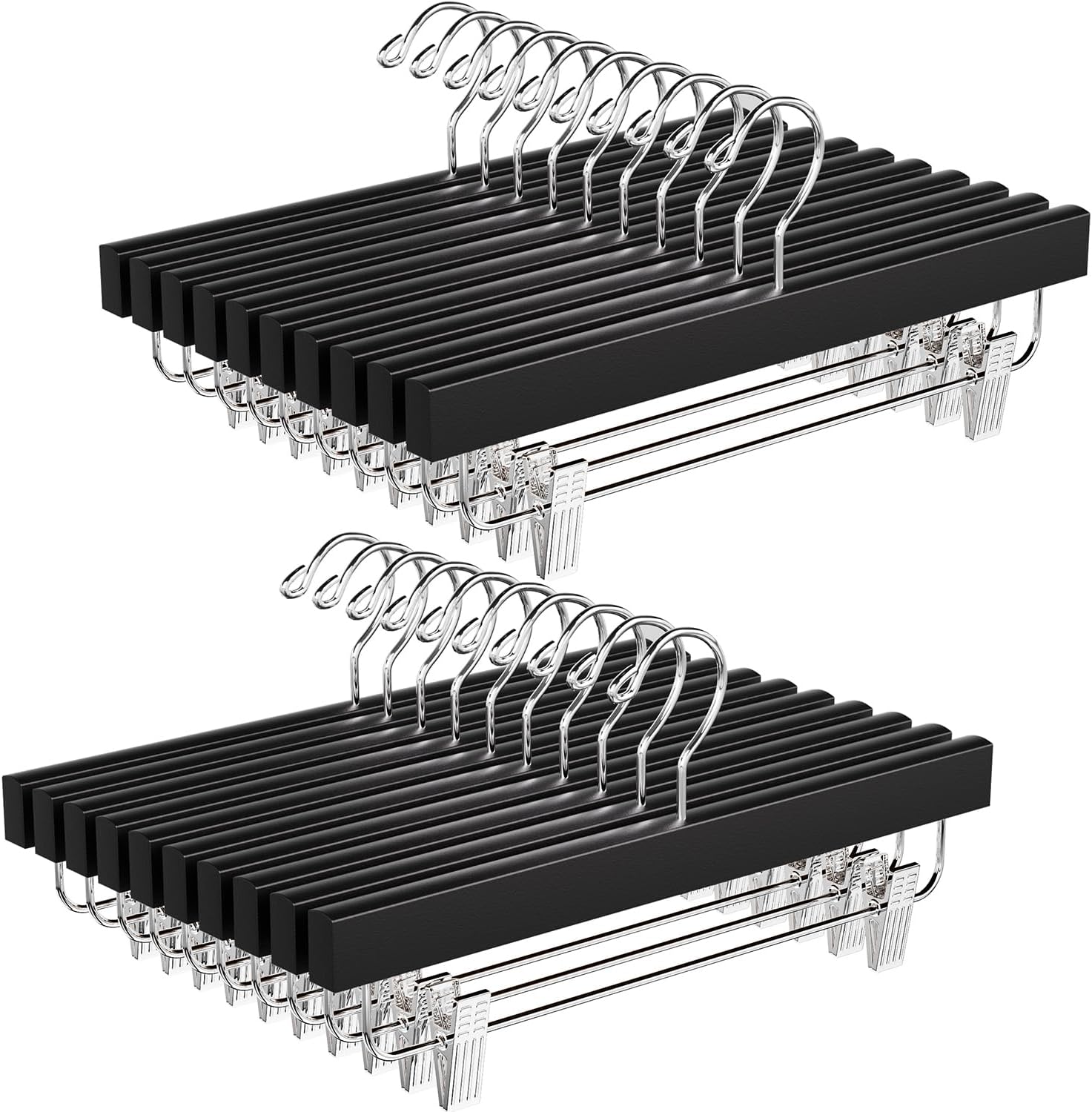 02887 BAGAE HangerClip 20-Pack Black Pant and Skir, stock photo — view 1