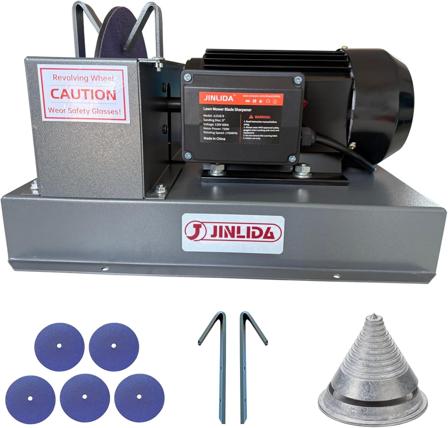 02908 JINLIDA Lawn Mower Blade Sharpener Model JLD, stock photo — view 1