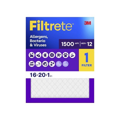03164 3M Filtrete 16x20x1 Air Filter MPR 1500 Alle, stock photo — view 1
