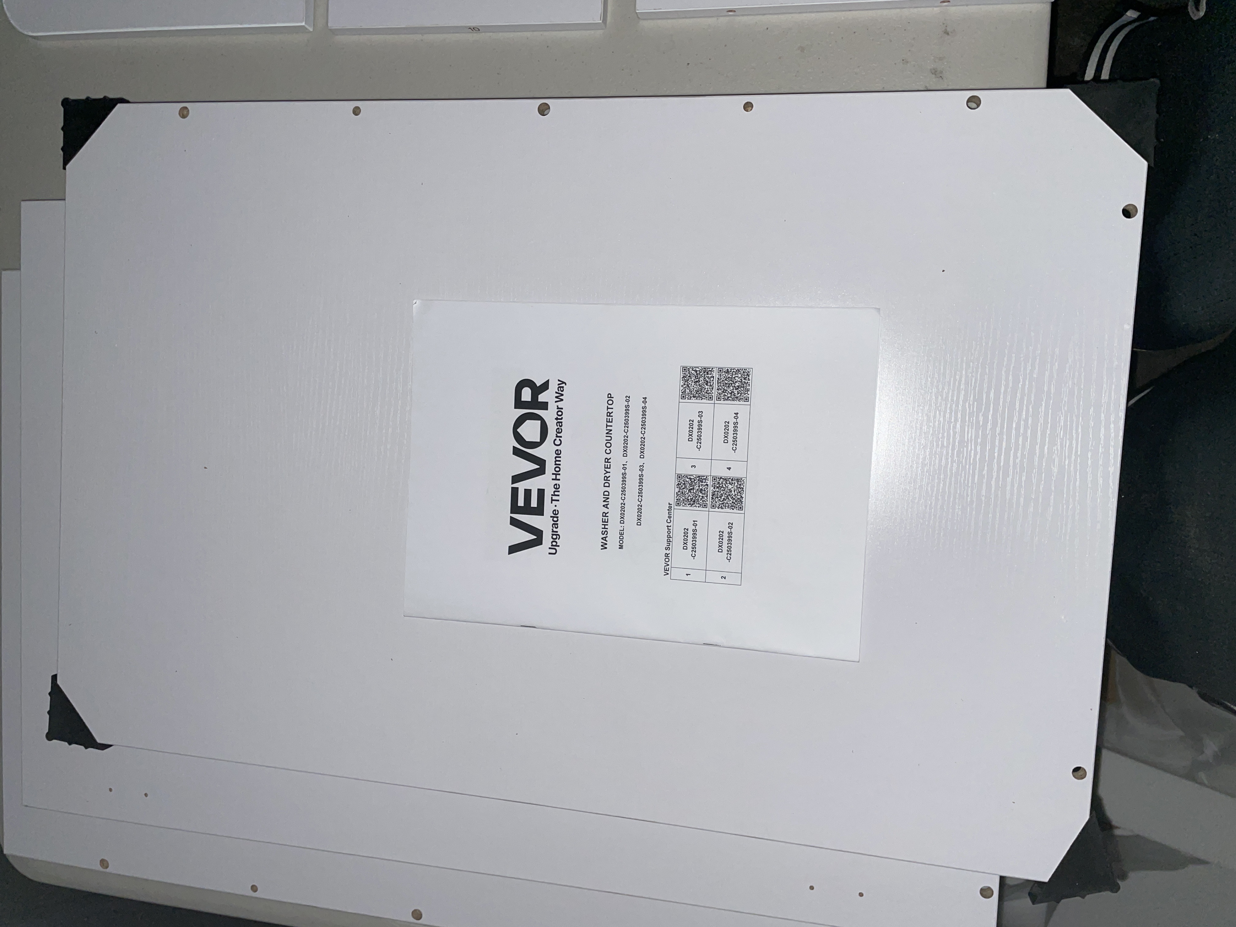 VEVOR White Wooden Washer and Dryer Countertop Topper Laundry Room Organizer DX0202 auction lot in Arlington TX