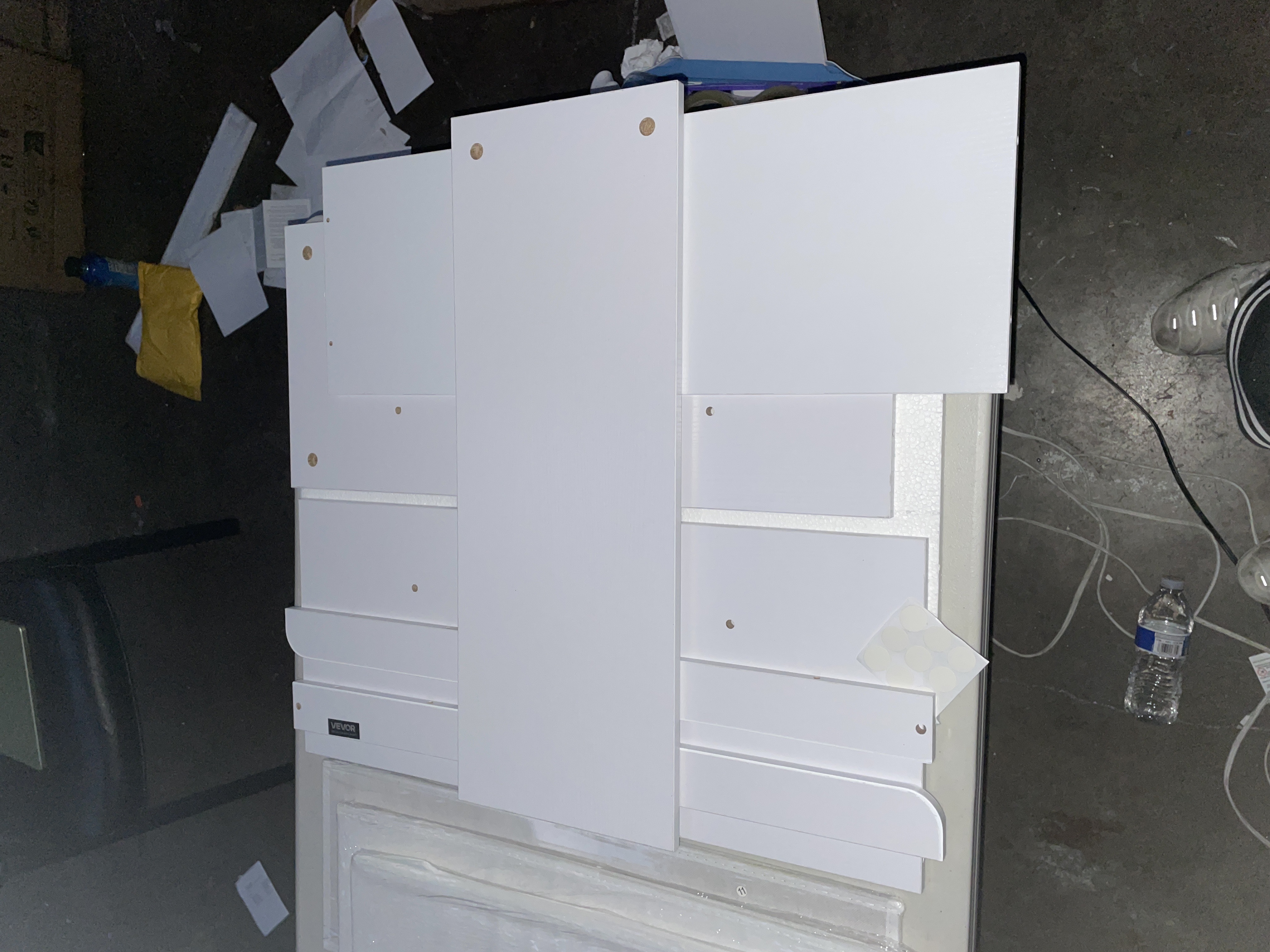 VEVOR White Wooden Washer and Dryer Countertop Topper Laundry Room Organizer DX0202 detail photo 3
