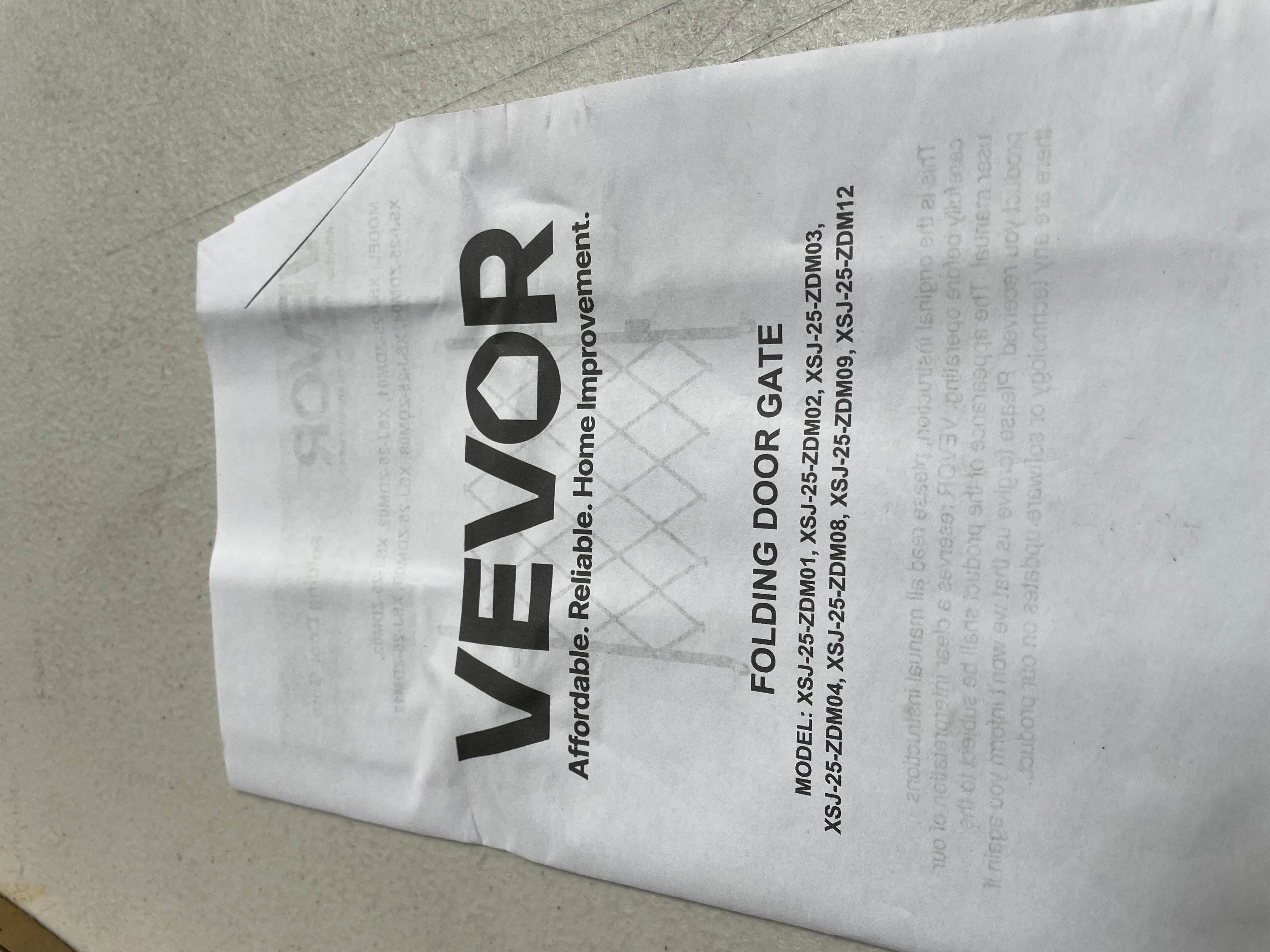 VEVOR Single Accordion Folding Security Gate Door XSJ-25-ZDM01 with Mounting Bolts detail photo 3