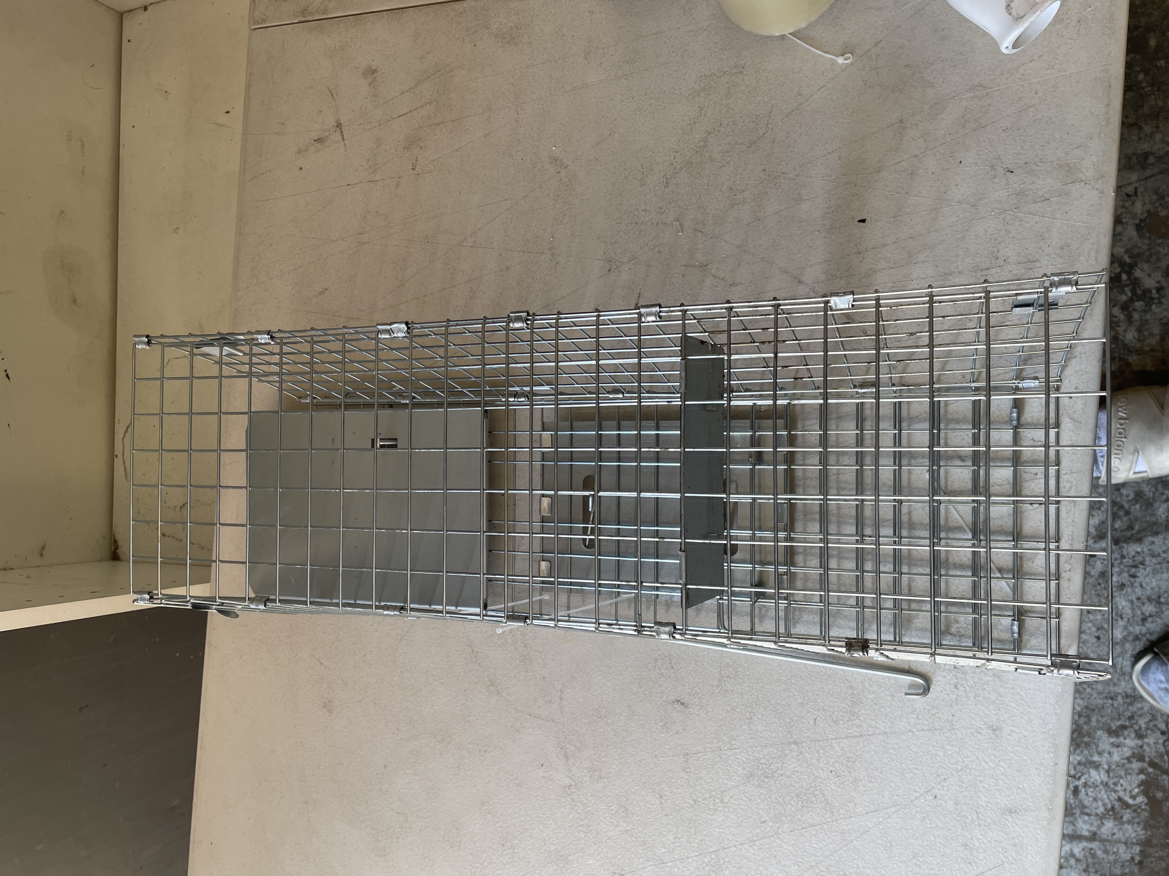 VEVOR Humane Live Animal Trap 24x8x8 Inch Galvanized Folding Wire Design detail photo 8