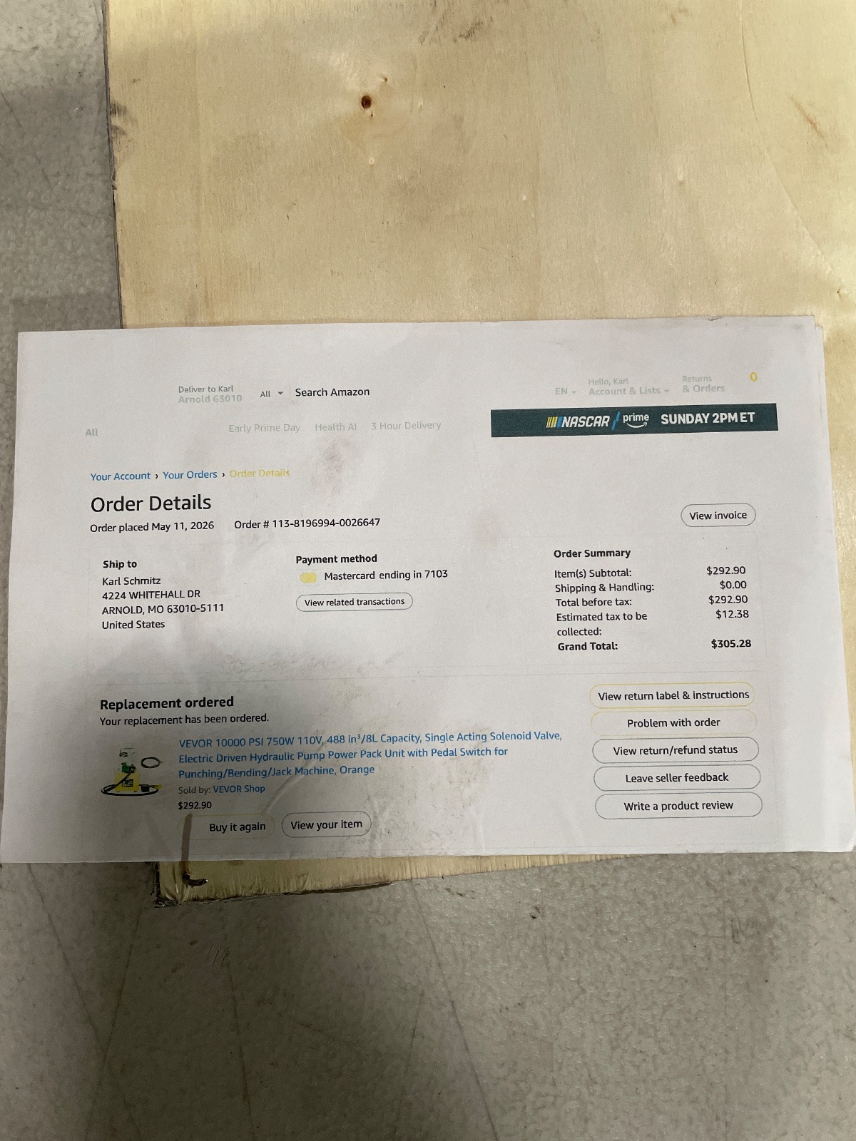 VEVOR Electric Motor Hydraulic Pump Model GYB-700A detail photo 3