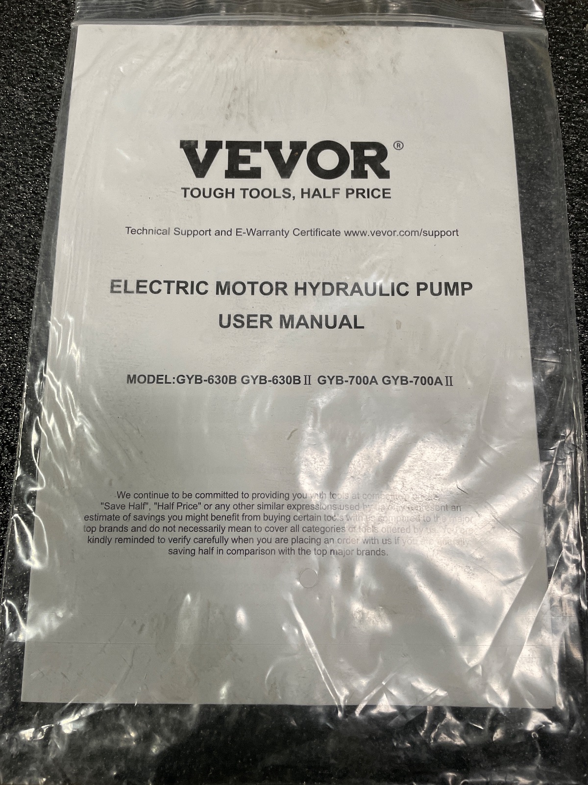 VEVOR Electric Motor Hydraulic Pump Model GYB-700A detail photo 4